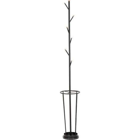 Appendi Abiti-Porta Ombrelli Glam Nero CmØ26x176 cm in Ferro Nero e Oro (1/5)