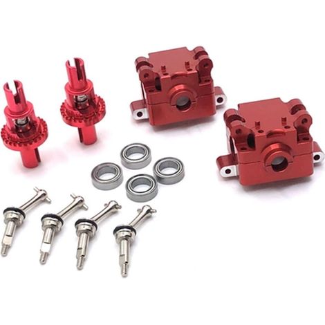 pas à pas Boîte de vitesses de différentielle métallique et arbre d'entraînement Cvd Ensemble for WLToys 284131 K969 K989 K999 P929 1/28 RC Pièces de mise à niveau de voiture Pour routeur de to (1/5)