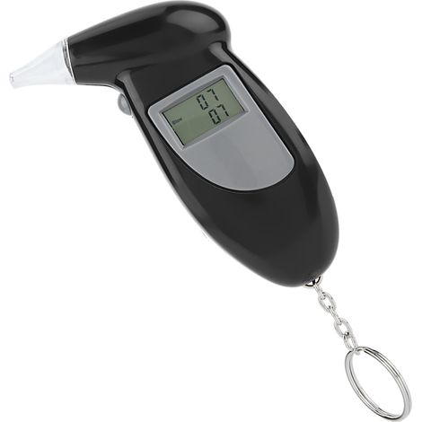 Tragbares digitales Alkoholtestgerät mit LCD-Display, USB-Anschluss, Atemanalysator und 10 Mundstücken (1/5)