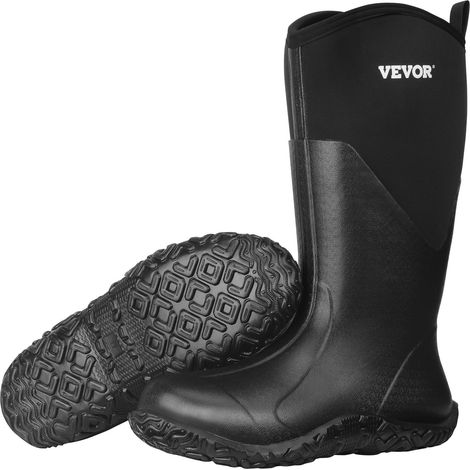 Bottes en caoutchouc pour hommes, bottes de pluie antidérapantes imperméables, chaussures de boue isolées pour jardinage, bottes de sécurité légères, pour fabrication, agriculture, taille 11 US (1/5)