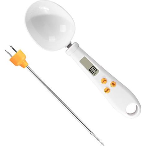 Cuillère-balance numérique – Thermomètre – 500 g / 0,1 g – Écran LCD – Pile incluse – Cuisine (1/5)