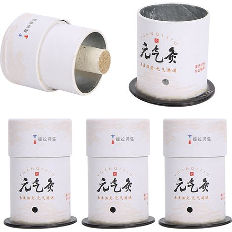 Lot de 4 tubes de moxa sans fumée, rouleaux de moxibustion pour acupuncture et massage, coffret pratique de soin corporel (1/5)