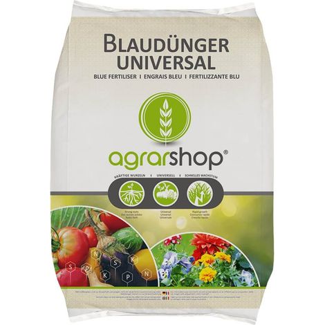 Engrais bleu universel 25 kg Engrais à gazon Grain bleu Engrais de jardin Engrais pour fleurs