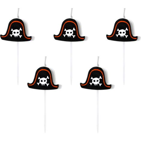 Candeline di compleanno a tema pirati, 2 cm, 5 pezzi. (1/2)