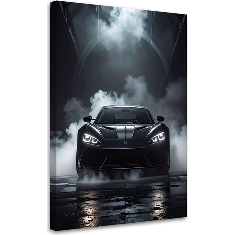 Quadro su tela, Auto sportiva nera, 70x100 (1/5)