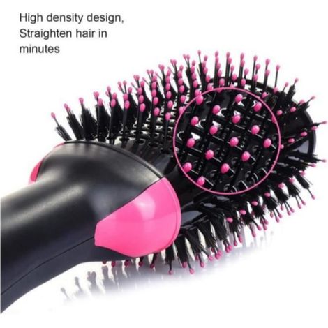 Brosse Soufflante - Sèche-Cheveux Lissant Chauffant 3 en 1 - Pour Séchage Coiffage et Lissage - 1000 W - 2 Températures + Air Froid - 1 Pièce (1/4)