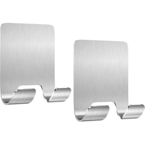 Porte Rasoir Douche - Inox - 2 Pcs - Auto-adhésif - Résistant à l'eau - Installation facile (1/4)