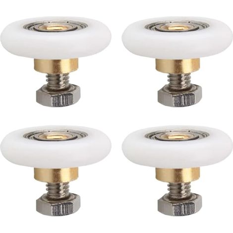 Sliding Shower Roller, Shower Rollers, Shower Door Casters, 27MM 4 Pieces Shower Rollers, Spare Part for Sliding Shower Door (1/5)