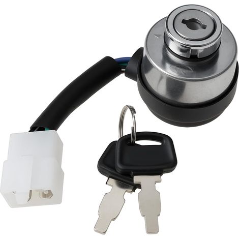 Interrupteur à Clé de Contact à 4 Fils pour Générateur à Essence 2 kW 3 kW 168 F Noir (1/5)