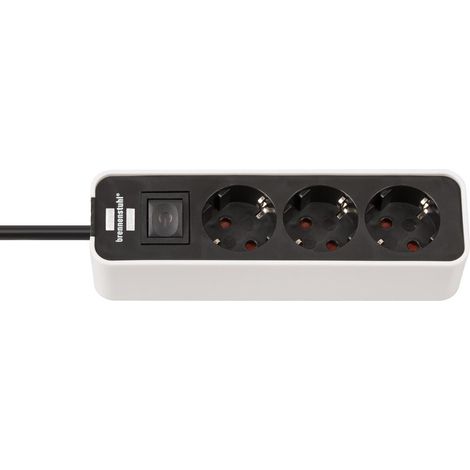 Brennenstuhl 1153230020 regleta eléctrica negra y blanca