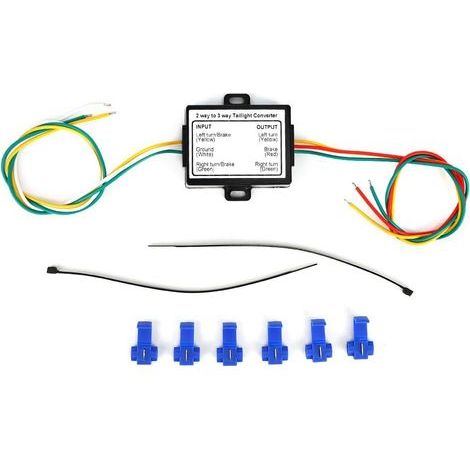 Rücklichtkonverter, 2 auf 3 Drähte für Anhänger, US-amerikanisches elektrisches System (1/5)