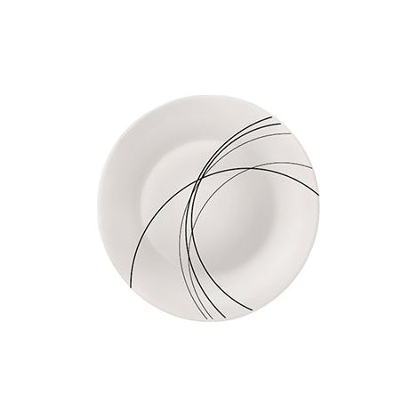 6 x assiettes plates WHITE MOON - 20cm - Verre - Bormioli Rocco
