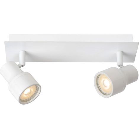 Spot Lucide Sirene 2xGU10 LED 4,5W 3000K IP44 blanc (1/4)