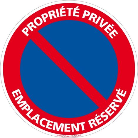 Signaletique.Biz France – Panneau d'interdiction propriété privée – PVC résistant à l'eau – Diamètre 240 mm – Épaisseur 1 mm – Fixation rapide (1/5)