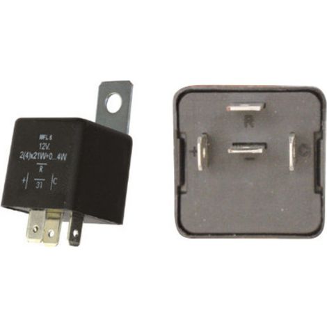 centrale clignotante 12v 4 broches avec support amovible