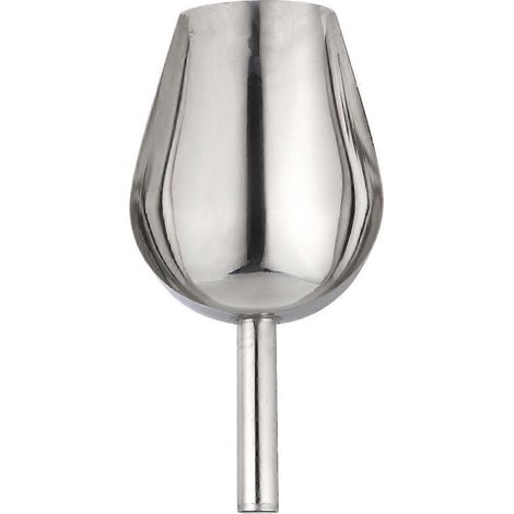 pelle à glace multifonction en acier inoxydable, pelle à grains, pelle à farine, pelle à riz pour thé, bonbons, desserts et aliments à base de haricots (30 x 13 cm)-30X13cm-Silver (1/2)