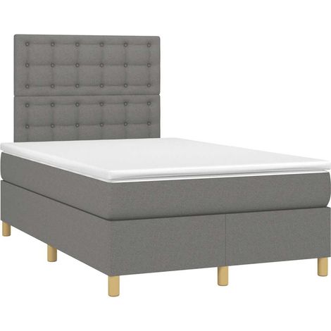 Maison Exclusive - Boxspringbett mit Matratze Dunkelgrau 120x190 (1/5)