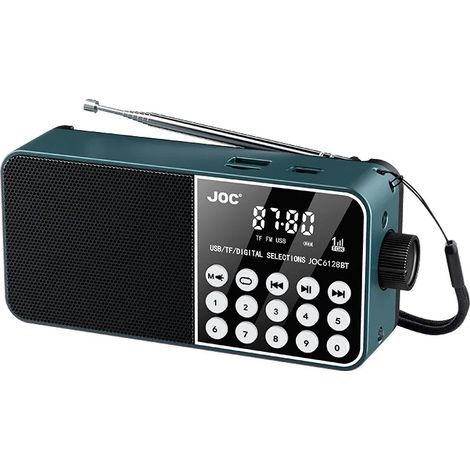 Mini radio FM portable avec écran LED haute définition, enceinte Bluetooth sans fil avec lampe torche, compatible avec les cartes TF et les clés USB, prise casque 3,5 mm. (1/5)