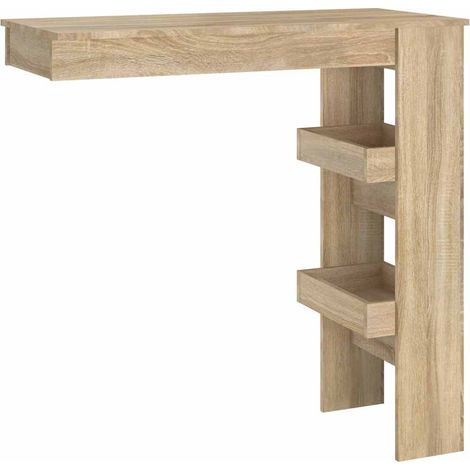 Maison Exclusive - Mesa de bar de pared contrachapada roble Sonom (1/5)