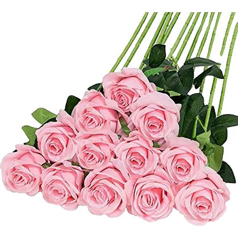 Bouquet de Roses Artificielles, Design Floral Élégant, Polyvalent pour Événements, Rose (1/2)