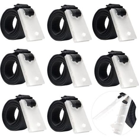 Correas de sujeción, accesorios para enrolladores de cubiertas solares, juego de ruedas para sombrillas, correas de ajuste para cubiertas de piscinas, para lonas de piscinas (1/4)