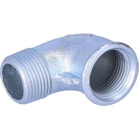 Coude à vis femelle modèle 1" galvanisé A4, n° 7, n° 92 (1/2)