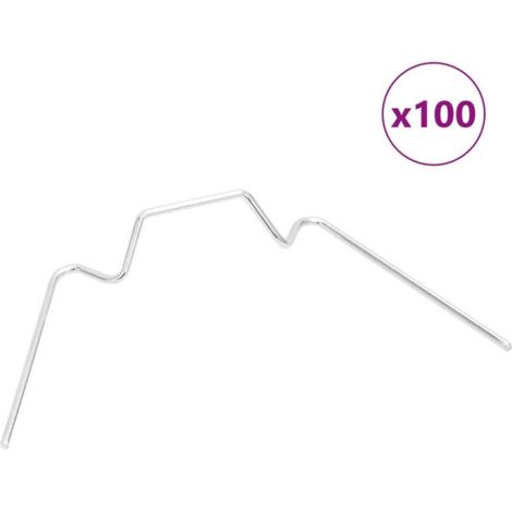 Bardusch-Clips pour serre 100 pcs type W acier galvanisé (1/4)