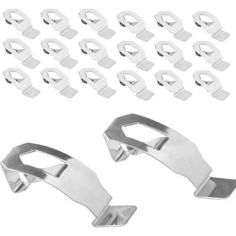 18 clip per foto, morsetti per cornici, ganci da parete, appendi quadri, senza foratura, morsetti a molla per cornici, accessori per appendere opere d'arte, piastra posteriore, ferramenta per cornici