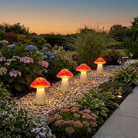 Relica Mushroom Solar Stake Lights (1/2)