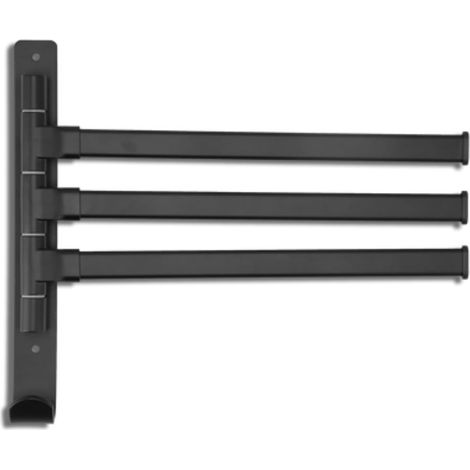 Porte-serviettes mural pliable et pivotant à 3 bras extensibles pour s (1/5)