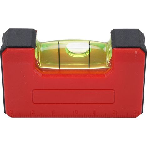 Règle de niveau magnétique en plastique, grand niveleur à bulles, outil de mesure, échelle de 6cm, précision de 0.5mm (1/5)