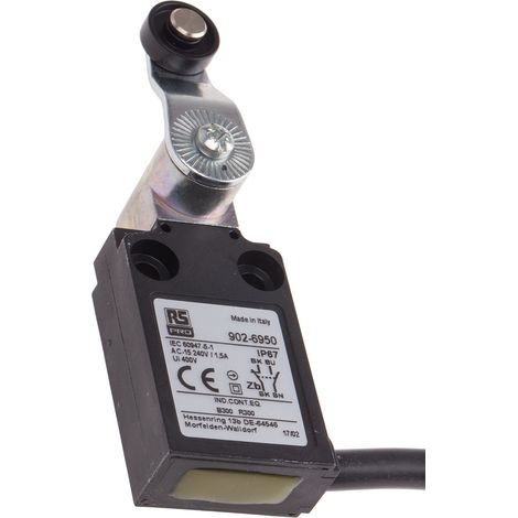 Interrupteur de fin de course RS PRO, Levier à galet, NO/NF, 5A, 240V ( Prix pour 1 )