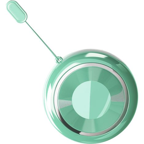 Boîte à pharmacie ronde et transparente à 4 compartiments avec couvercle coulissant, idéale pour les voyages d'affaires et de loisirs. Couleur verte. (1/5)