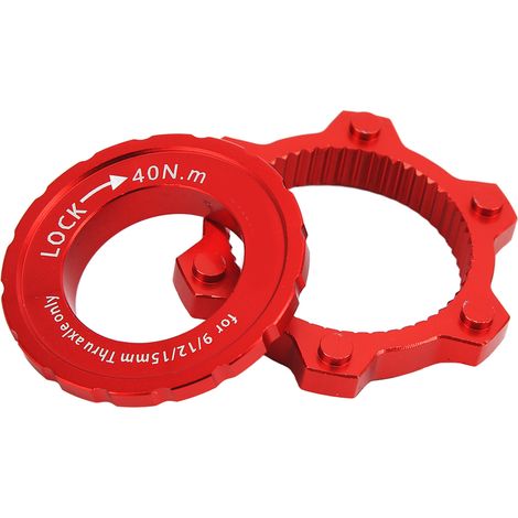 Adaptateur Disque Frein Vélo CANSUCC Aluminium Center Lock vers 6 Trou Rouge (1/5)