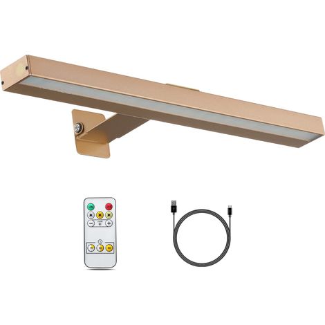 Luce LED wireless con telecomando, lampada da esposizione artistica in metallo ricaricabile da 40 cm, dimmerabile e con timer, 3 modalità, illuminazione mirata per cornice, galleria, ritratto