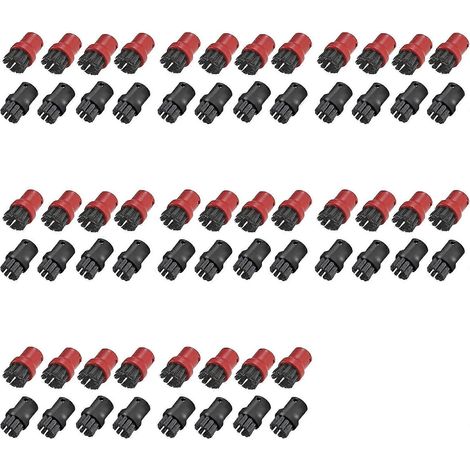 Lot de 64 brosses à poils pour embouts d'outils manuels compatibles avec les nettoyeurs vapeur Kärcher SC1, SC2, SC3, SC4, SC5 et SC7 Premium. (1/5)