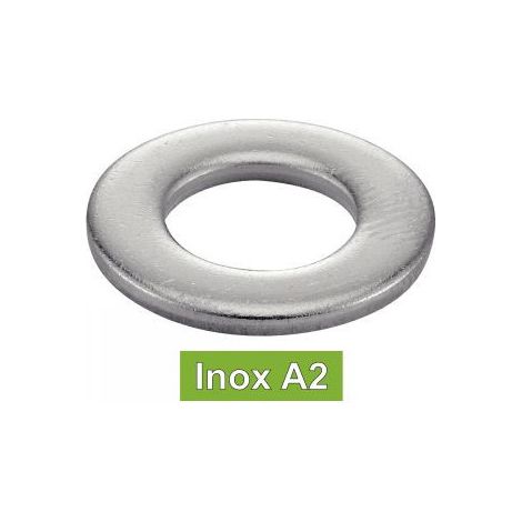 Rondelle plate (DIN 433) inox A2 - Diamètre: 4
