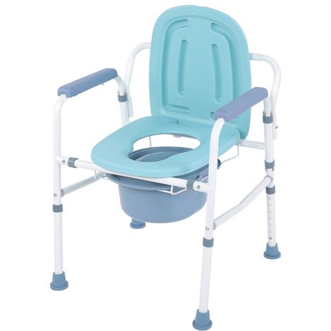Schwerlast-Toilettenstuhl aus Stahl mit Drop-Arm-Toilettenstuhl am Bett (1/5)