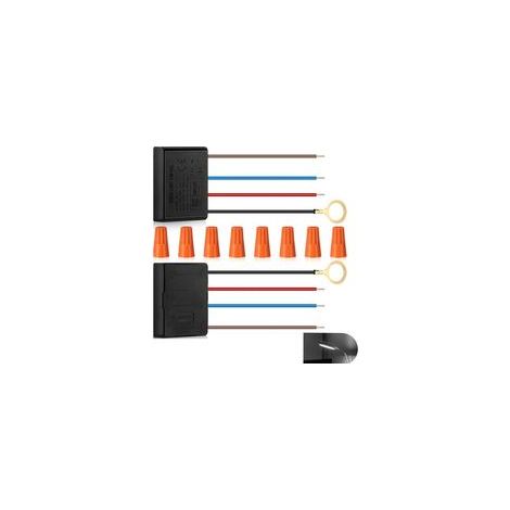 Lampe De Table Interrupteur Tactile Variateur,Lot de 2 variateurs tactiles à 3 voies pour lampe de bureau, kit de réparation de variateur, module de commande, capteur de remplacement avec couvercles d (1/5)