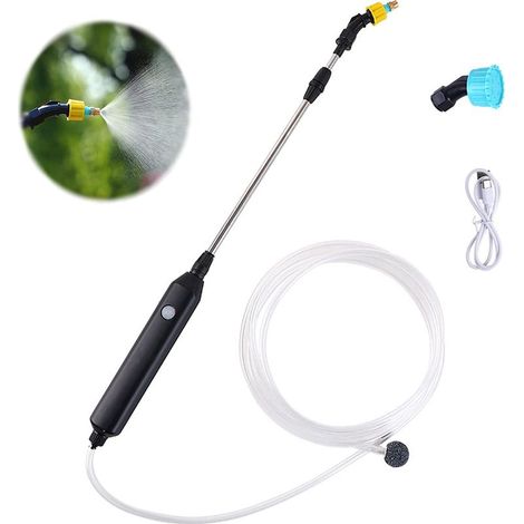 Elektrische Pflanzenspritze, wiederaufladbare, tragbare Gartenspritze mit 2 Düsen und 3 m Schlauch (1/5)