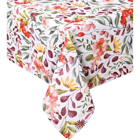 Nappe 140x220 cm, motif floral printanier (1/2)