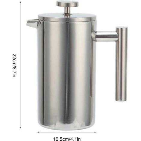 Caffettiera in acciaio inox da 1000 ml - Preparazione del caffè (1/4)