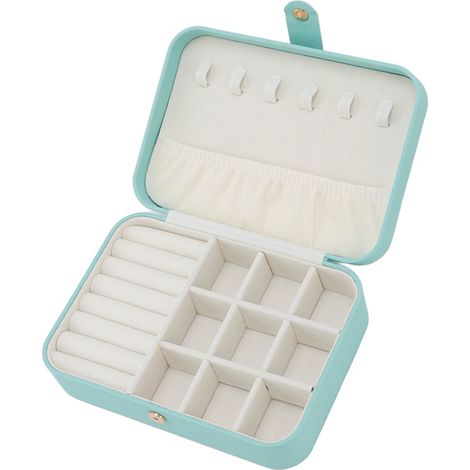 Coffret à bijoux de voyage, petit organisateur portable, boîte de rangement pour bagues et boucles d'oreilles. (1/5)