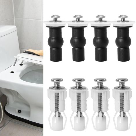 Kit de fixation pour abattant de WC (8 vis de fixation supérieures) compatible avec les abattants de taille standard britannique. Kit de fixation universel. (1/5)