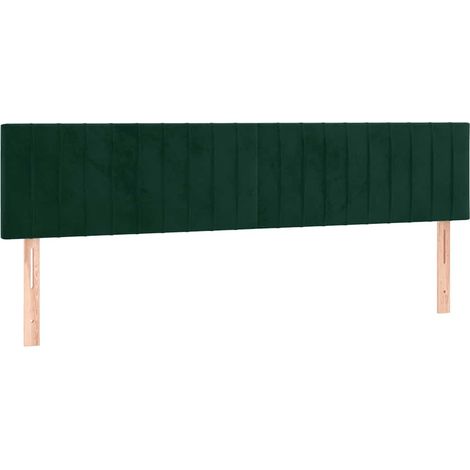 Têtes de lit Vert foncé 200x5x78/88 cm Velours (1/5)