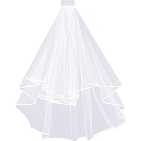 Brautschleier 60 cm, einlagig, doppellagig für Fotoshootings, Hochzeitskleid (1/5)
