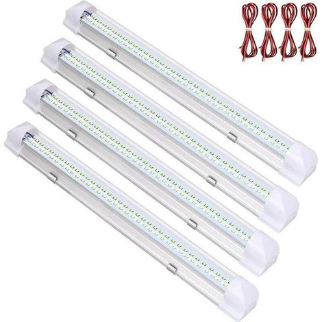 12 V LED Éclairage Intérieur de Voiture, Ruban LED Auto avec Interrupteur on Off pour CampingCar Caravane Bateau Cuisine Salle de Bain Chambre à Coucher 4PCS (1/5)