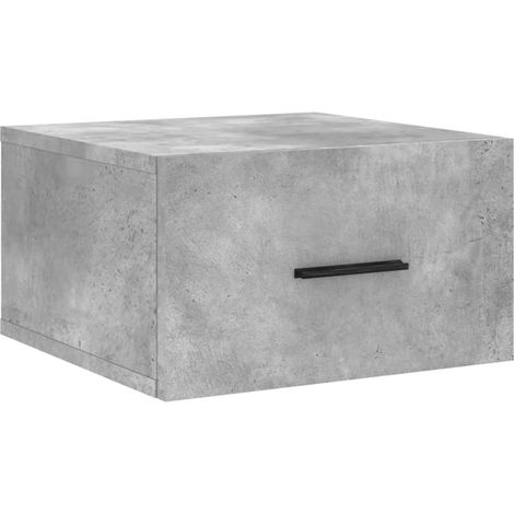 Maison Exclusive - Mesita de noche de pared color gris hormigón 3