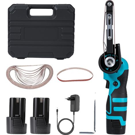 Mini ponceuse à bande électrique, haute vitesse, design sans fil, Avec 2XBattery (1/2)