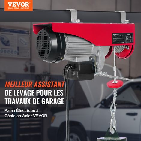 Treuil à Câble Électrique 1000 kg Palan Électrique avec Télécommande Filaire 4 m Treuil-Palan 1600 W 10 m/min Hauteur de Levage Câble Simple 12 m Moteur pour Garages Entrepôts Usines (1/5)